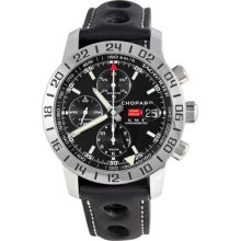 Chopard Watches Men's Miglia 2004 Black Dial Black Leather Black Leat