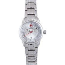 Chronotech Women's Stainless Steel Sun-ray Dial Watch ...