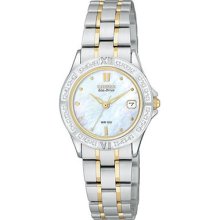 Citizen Eco Drive Elektra 28-diamonds Ladies Watch Ew1714-55d Mop Dial