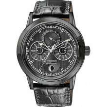 Citizen Eco-Drive Mens Calibre 8730 Black Dial and Case BU0035-06E