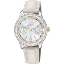 Citizen Eco-Drive Silhouette Crystal Mother Of Pearl Dial Women - FD1036-09D