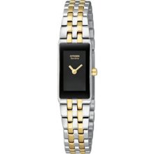 Citizen Eco Drive Silhouette Ladies' Bracelet Black Dial EG2704-57E