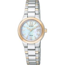 Citizen Ew1676-52d Women's Watch Eco-drive Silhouette Sport Mother Of Pearl Dial