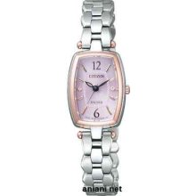 Citizen Exceed Eco-drive Tonneau Model Ebq75-5123 Ladies Watch