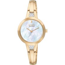 Citizen Ladies' Eco-Drive Rose Gold Tone Silhouette Crystal Bangle