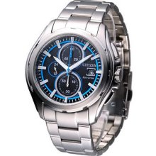 Citizen Oxy Eco-drive Chronograph Watch Black Blue Ca0270-59e