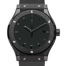 Classic Fusion All Black (Black Ceramic/Black/Rubber strap)