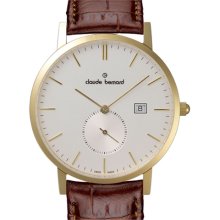 Claude Bernard Gold Tone Quartz Dress Watch with Small Seconds