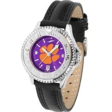 Clemson Tigers Ladies Leather Wristwatch