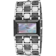 Croton Watches Women's Xanthian Black MOP Dial Stainless Steel & Black