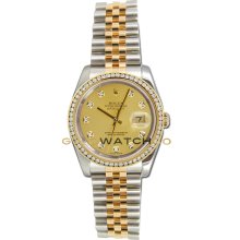 Datejust 116233 Steel Gold Jubilee Champ Diamond Dial & Bezel