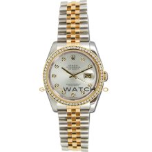 Datejust 116233 Steel Gold Jubilee Silver Diamond Dial & Bezel