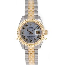 Datejust 179173 Steel Gold Jubilee Band MOP Roman Dial & Bezel