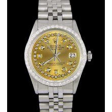 Datejust rolex watch dial diamond bezel mens date just