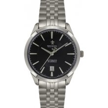 DGB00065-04 Dreyfuss and Co Ladies Silver Black Watch