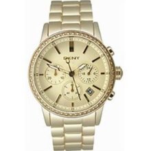 DKNY Chronograph Aluminum Champagne Dial Women's watch