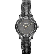 DKNY Gunmetal with Glitz Stainless Steel Women's watch