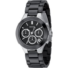 DKNY Women's NY4914 Black Ceramic Quartz Watch with Black Dial