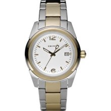 Dkny Women's Two-tone Stainless Steel Silver Dial Quartz Watch