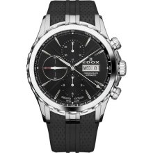 Edox Men's 01113 3 NIN Grand Ocean Automatic Chronograph Black Di ...