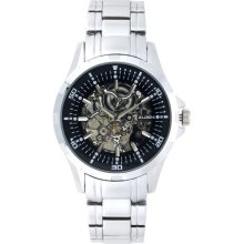 Elgin Men's Skeleton Stainless Steel Automatic Watch