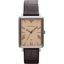 Emporio Armani Brown Leather Watch