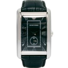 Emporio Armani Classic Marco Leather Strap Watch AR1604 Black