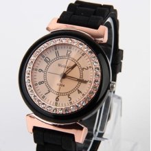 Fashion Silicone Jelly Quartz Dial Hour Clock Women Lady Casual Wrist Watch A304