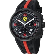 Ferrari Men's FE-10-IPB-CG-FC Two-Tone Rubber Swiss Quartz Watch with Black Dial