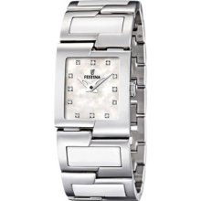 Festina Ladies Watch F16535/3 With White Ceramic Inlay