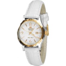 FNR1Q00 FNR1Q003W Orient Automatic White Leather Fashion Watch