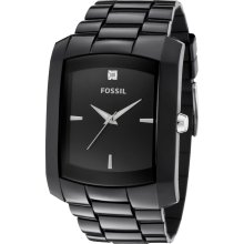 Fossil Black Stainless Steel Men's Watch FS4602