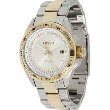 Fossil Date Two Tone Bracelet 100m Mens Watch Am4372