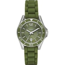 Fossil ES2877 Green Silicone Band Women's Watch