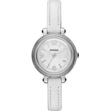 FOSSIL FOSSIL Heather Three Hand Leather Watch - White