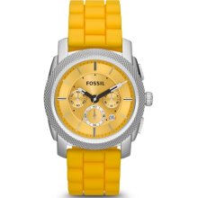 FOSSIL FOSSIL Machine Chronograph Silicone Watch - Yellow