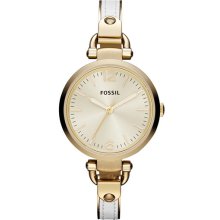 Fossil 'Georgia' Leather Bangle Watch, 32mm