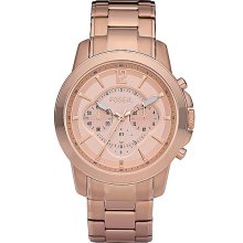 Fossil Grant Plated Watch In Rose Gold