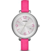 Fossil Heather Three Hand Leather Watch - Pink - ES3277