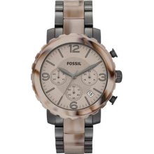 Fossil Ladies Two Tone Chronograph Bracelet JR1383 Watch