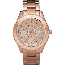 Fossil Stella Plated Watch In Rose Gold