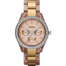 Fossil Women's Pink Dial Watch ES2866