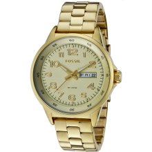 Fossil Women's Yellow Dial Watch AM4333