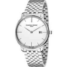 Frederique Constant Watches Men's Curved Index Silver Thin Dial Thin