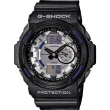 G-Shock GA150MF-8A Watch One Size :: Resin Black / Silver / Purple