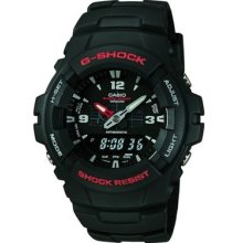 G-shock Shock G-100-1bvmes Chrongraph Watch - Black