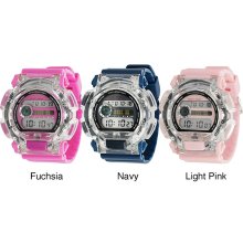 Geneva Platinum Women's 12 Digit Light-up Sports Watch (Light Pink)