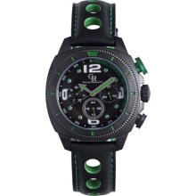 Giulio Romano Men's GR-2000-13-006 Pescara Black IP Case with Green