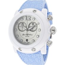 Glam Rock Watches Women's Miami Beach Chronograph White Dial Light Blu