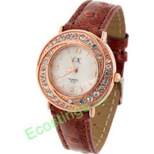 Good Lady Simulated Crystal Wristwatches